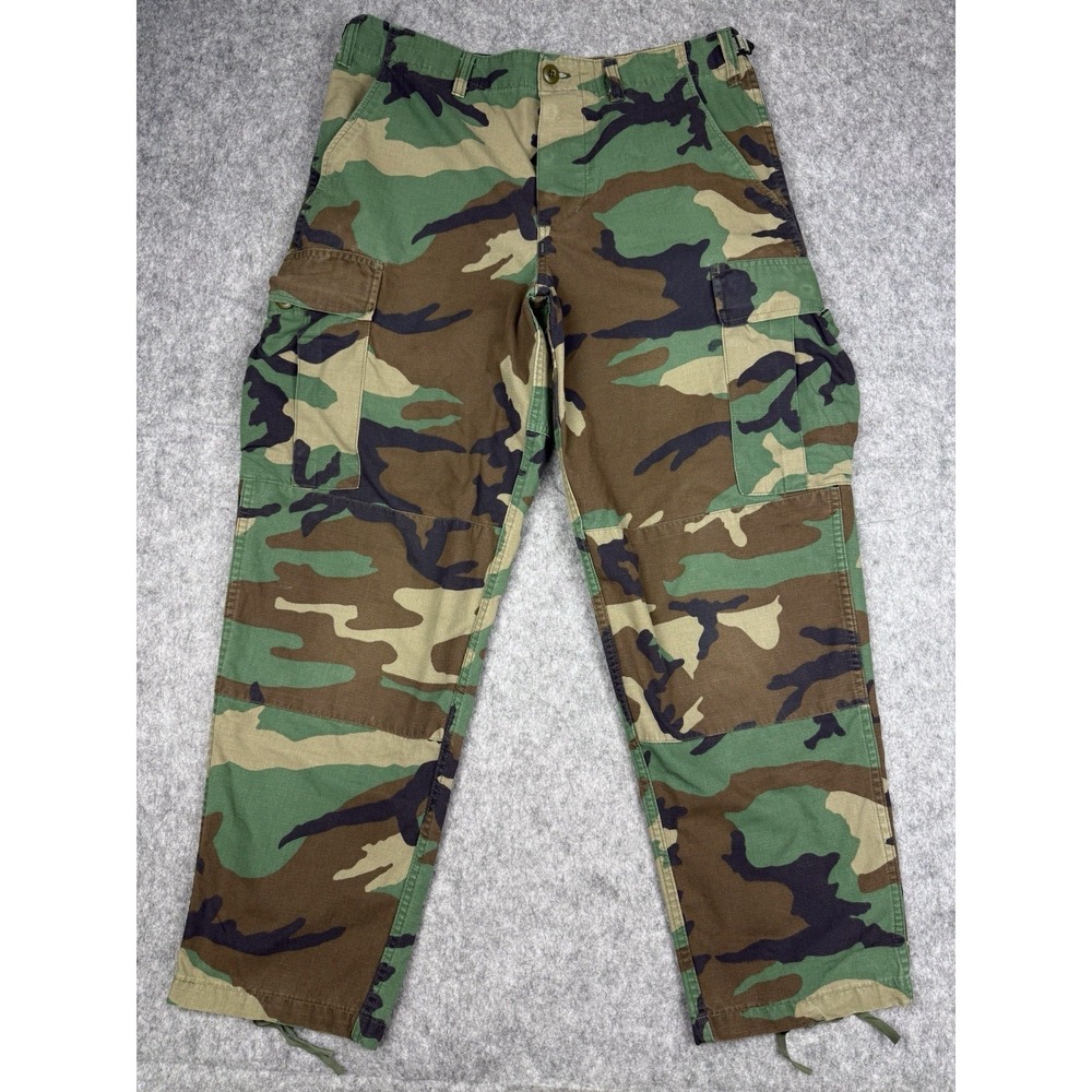 Tru-Spec Men Medium Short Woodland Camo Cargo Pants Reg Tactical Military BDU